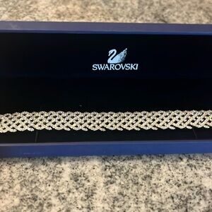 SWAROVSKI- worn once for wedding - basketweave clasp bracelet
